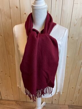 Saint Laurent Red Wool Scarf- about 63 x 12 inches